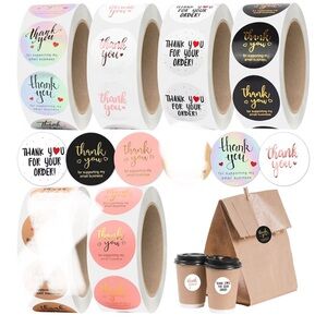 500 Thank You Stickers 1”